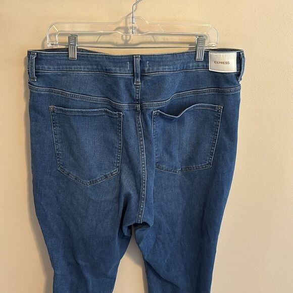 Express curvy skinny high rise distressed jeans size 18R - Picture 4 of 7
